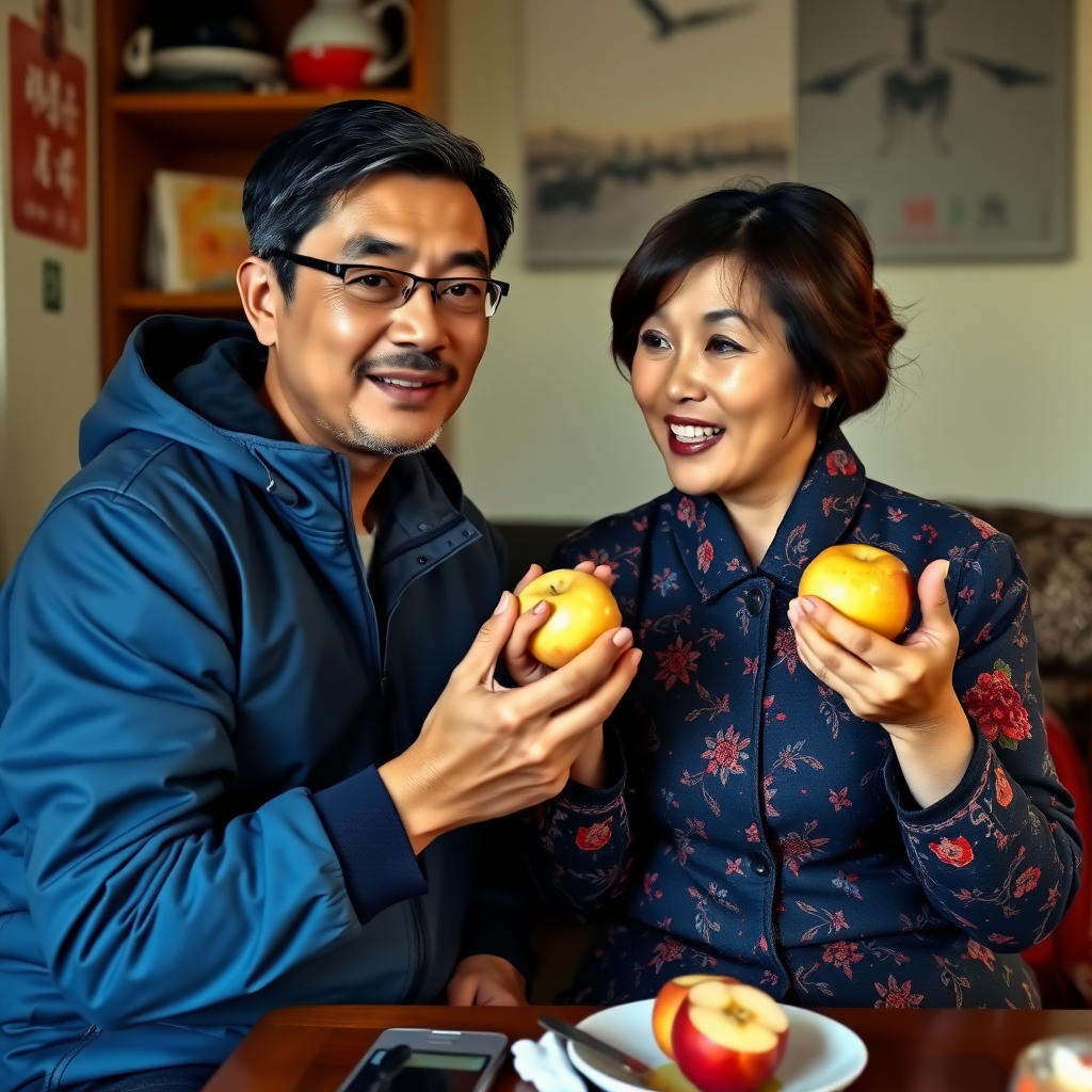 婚后生活吃苹果